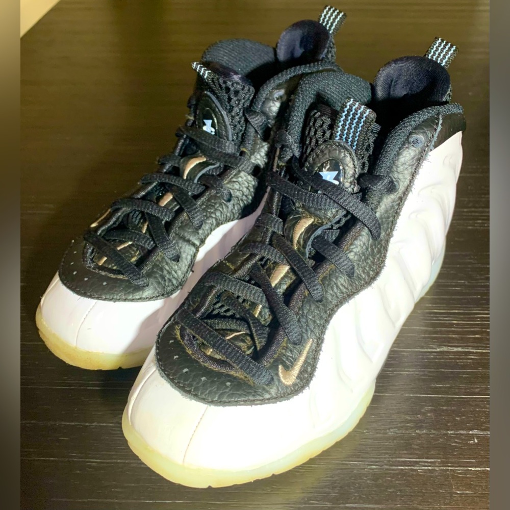 Nike Little Posite One Penny (PS) White/Black - Sz 11C